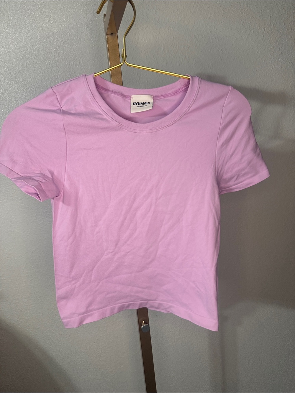 Lavender Crewneck Tee - Women's Short Sleeve Top- Soft compression- one size